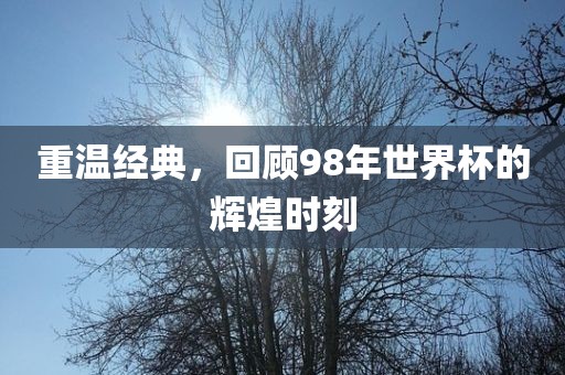重温经典，回顾98年世界杯的辉煌时刻洛阳市法福文化传播有限公司