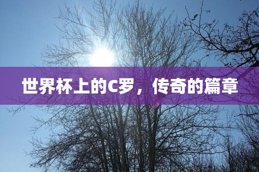 世界杯上的C罗，传奇的篇章