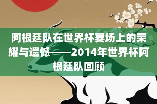 阿根廷队在世界杯赛场上的荣耀与遗憾——2014年世界杯阿根廷队回顾