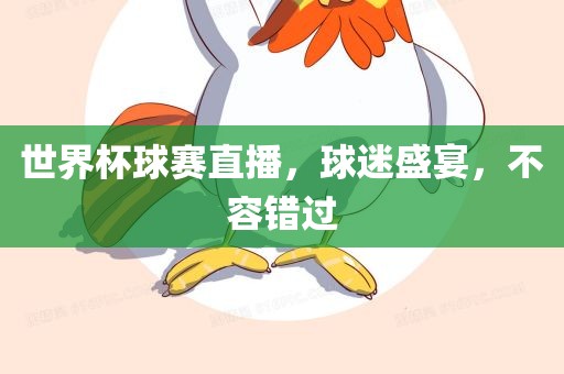 世界杯球赛直播，球迷盛宴，不容错过