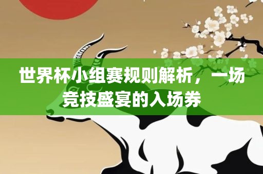 世界杯小组赛规则解析，一场竞技盛宴的入场券