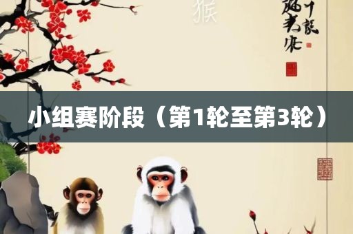 小组赛阶段（第1轮至第3轮）