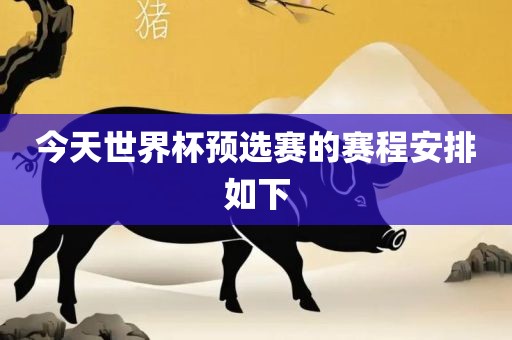今天世界杯预选赛的赛程安排如下洛阳市法福文化传播有限公司